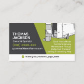 Carte De Visite Transport Services - Man with a Van (Dos)