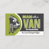 Carte De Visite Transport Services - Man with a Van (Devant)