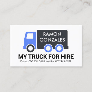 Carte De Visite Transport simple de camions poids lourds
