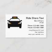 Carte De Visite Transport Taxi Partage (Devant)