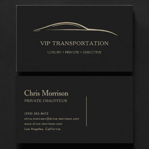 Carte De Visite Transport VIP Noir & Or