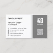 Carte De Visite Transporter Logistique Service Simple Violet Blanc (Devant)