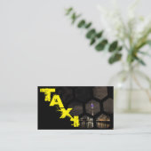 Carte De Visite Transporteur chauffeur de taxi professionnel (Debout devant)