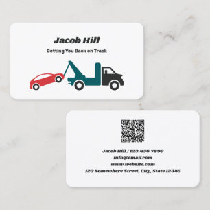 Carte De Visite Transporteur de remorque QR personnalisé