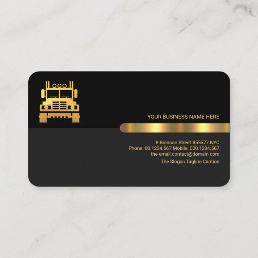 Carte De Visite Transporteur logistique en calques gris-noir éléga (Dos)