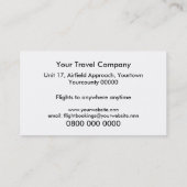 Carte De Visite Transports aériens de contrails d'avion (Dos)