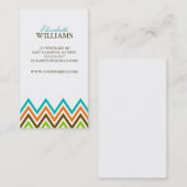 Carte De Visite Trappes colorées Chevron (Devant / Derrière)