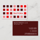 Carte De Visite TRATTORIA (carrés modernes) (Devant / Derrière)