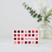 Carte De Visite TRATTORIA (carrés modernes) (Debout devant)