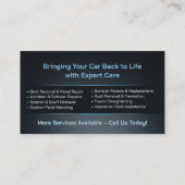 Carte De Visite Travail de carrosserie automobile moderne et éléga (Dos)