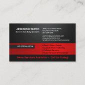 Carte De Visite Travail de carrosserie automobile moderne et éléga (Dos)