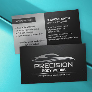 Carte De Visite Travail de carrosserie automobile moderne et éléga