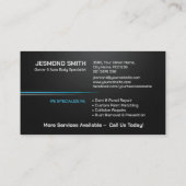 Carte De Visite Travail de carrosserie automobile moderne et éléga (Dos)