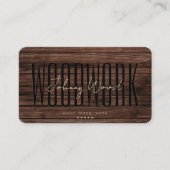 Carte De Visite Travail de menuiserie moderne bois Brown (Devant)