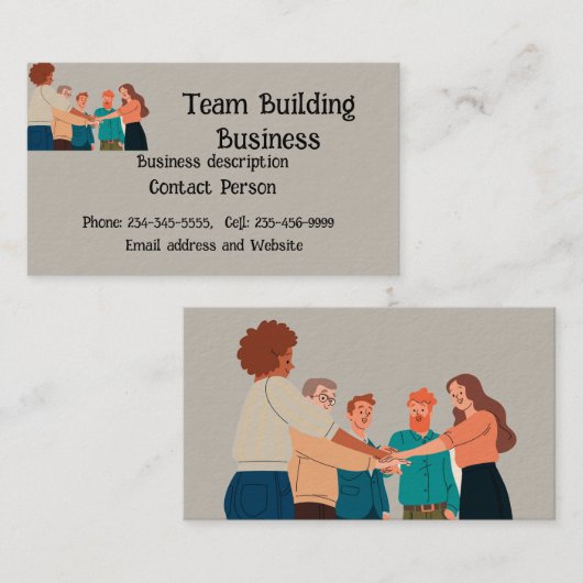 Carte De Visite Travail d'équipe (Devant / Derrière)