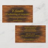 Carte De Visite travail du bois (Devant / Derrière)