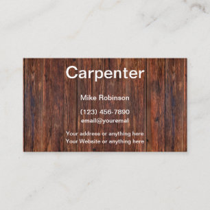 Carte De Visite Travail du bois de charpentier