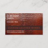 Carte De Visite Travail du cuir (Devant)