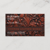 Carte De Visite Travail du cuir (Devant)