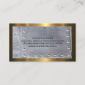 Carte De Visite Travail du soudeur | Rivets métalliques (Dos)