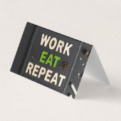 Carte De Visite Travail manger répéter (Dos)