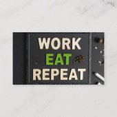 Carte De Visite Travail manger répéter (Dos)
