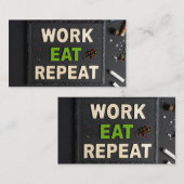 Carte De Visite Travail manger répéter (Devant / Derrière)