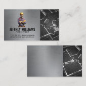 Carte De Visite Travailleur de construction avec ceinture d'outils (Devant / Derrière)