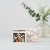 Carte De Visite Travailleur de construction dans l'entrepôt (Debout devant)