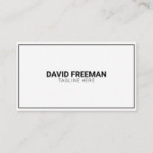 Carte De Visite Travailleur de construction noir et blanc simple (Dos)