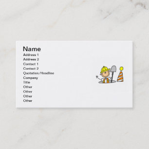 Carte De Visite Travailleur de la construction en T-shirts et