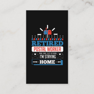 Carte De Visite Travailleur de la poste à la retraite Funny Postm
