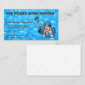 Carte De Visite Travailleur de lavage d'alimentation | Bulles de s (Devant / Derrière)