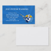 Carte De Visite Travailleur de lavage de sableuse de l'eau de (Devant / Derrière)