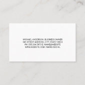 Carte De Visite Travailleur de laveuse de pression | Bulles de sav (Dos)