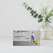 Carte De Visite Travailleur de nettoyage de tapis | Tapis (Debout devant)