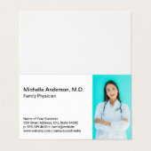 Carte De Visite Travailleur de santé | MODÈLE MÉDICALE (Extérieur déplié)