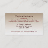 Carte De Visite Travailleur du bois (Dos)