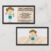 Carte De Visite Travailleur du service de nettoyage | Planchers de (Devant / Derrière)