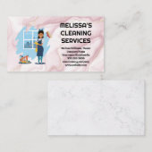 Carte De Visite Travailleur propre | Marbre rose (Devant / Derrière)