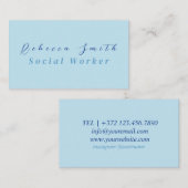 Carte De Visite Travailleur social (Devant / Derrière)