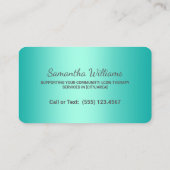 Carte De Visite Travailleur social clinique agréé (Dos)