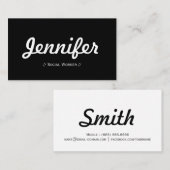 Carte De Visite Travailleur social - Concise simple minimale (Devant / Derrière)