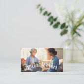 Carte De Visite Travailleur social gériatrique (Debout devant)