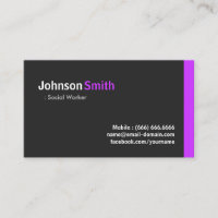 Travailleur social - Moderne Minimale Violet