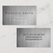 Carte De Visite Travailleur social Silver (Devant / Derrière)