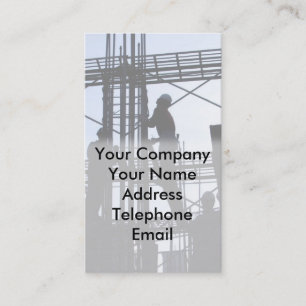 Carte De Visite Travailleurs de la construction au chantier