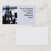 Carte De Visite Travailleurs de la construction sur l'échafaudage (Devant / Derrière)