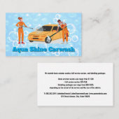 Carte De Visite Travailleurs du lavage de voiture | Bulles de savo (Devant / Derrière)