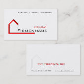 Carte De Visite Travaux de construction (Devant / Derrière)